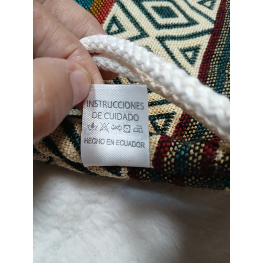Natural Grocers Drawstring Bag‎ Backpack Alpaca Southwestern Tribal Boho Hippie
